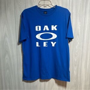 Oakley Blue Short Sleeve Shirt Size Large